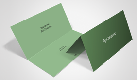 Пригласительные открытки - Зеленые